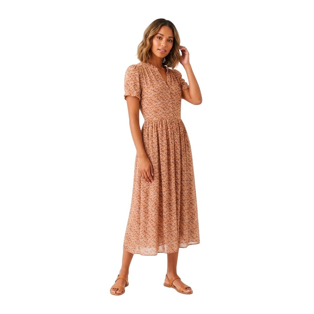 Samsøe Samsøe Rosella Dress AOP 9695 Blossom‎ Floral Midi Button Front XS